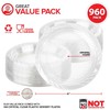 Stock Your Home 6-Inch Clear Plastic Dessert Plates (960 Pack),