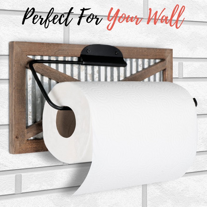 Autumn Alley Rustic Barn Door Paper Towel Holder - Country