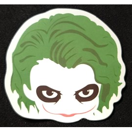 JOKER STICKER "BLACK EYES" 2 1/8 X 2 1/8" MATTE FINISH