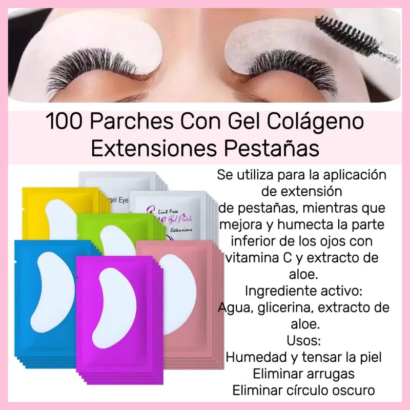 Kit 100 Microbrush+50 Parches Hidrogel+50 Cepillos+1 Cinta Color C 2