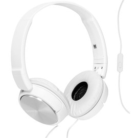 Sony Lightweight Foldable On-Ear Headphones Compatible with Smartphones, Tablets, Laptops, and MP3 Devices - White