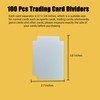 Trading Card Dividers with Tabs, 2.7 x 3.8 inches, White,