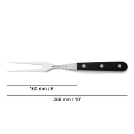 Arcos Universal Series Carving Fork Blade Nitrum Stainless Steel 160 mm Handle Polyoxymethylene (POM) Colour Black 12.5 x 20 x 20 cm