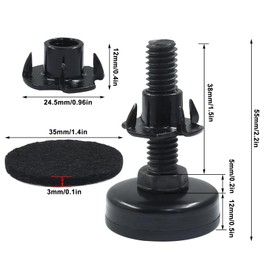 Waziaqoc 8 PCS Adjustable Leveling Feet, Heavy Duty Furniture Levelers Table Leg Levelers for Tables, Cabinets, Chairs