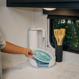 Camco Soporte para Utensilios de Ventosa – Evita Que Tus Utensilios se muevan Durante los Viajes, Perfecto para caravanas, Barcos, Cabe en Espacios compactos (43816)