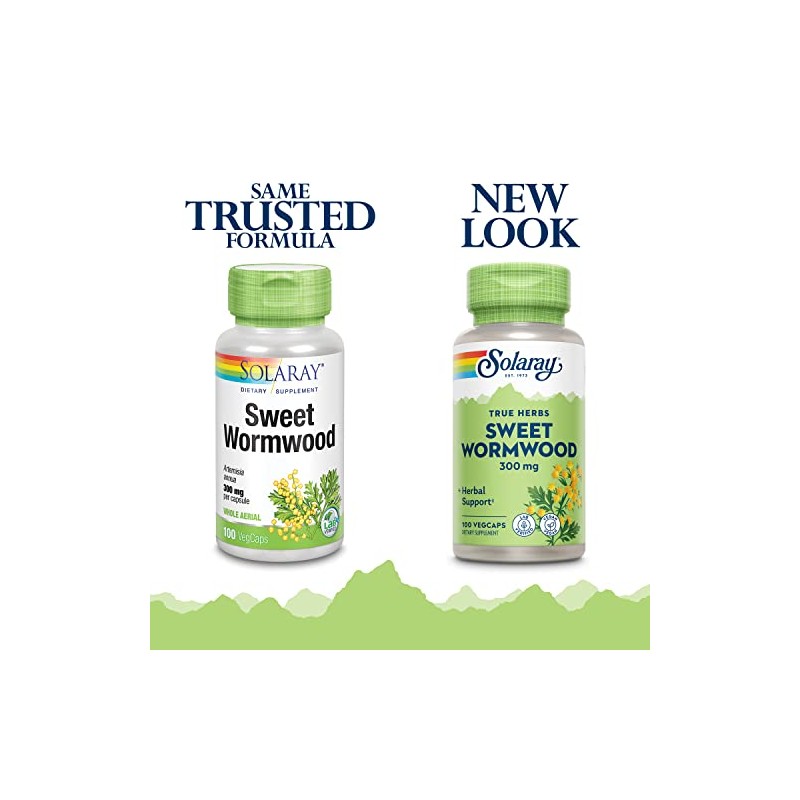 SOLARAY Sweet Wormwood Aerial, Veg Cap (Btl-Plastic) 300mg 100ct