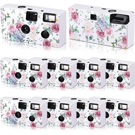 Zhengmy 10 Pack Disposable Camera for Wedding Bulk, 34mm Single Use Camera Bulk with Flash for Gathering Wedding Travel