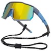 COOLSOME Kids Flexible Polarized Sunglasses with Strap Youth Sport Cycling