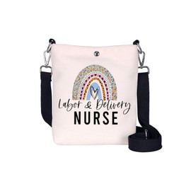 XYANFA Labor And Delivery Nurse Cosmetic Bag L&D Nurse Gift Lifeline Gift Superhero Nurse Gift Nicu Nurses Week Gift (Labor & D NURSE Crossbody Bag)