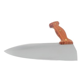 Generic Wristrait Professional Right Angle, Vertical Chef Knife – 9.5” Heavy Duty, Weighted – Reduces Strain on Wrist for Arthritis, Carpal Tunnel - Full Tang, Medium, Wood Handle, BBWSCHEF95