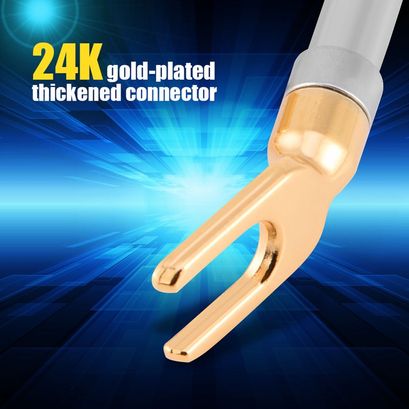 6 Pcs Gold Plated 4mm Banana U Fork Y Spade