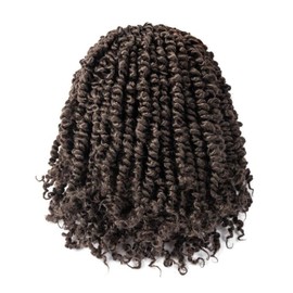 Umylar Passion Twist Hair 10 Inch 8 Packs Pre-twisted Passion Twist Crochet Hair For Black Women Pre-looped Short Passion Twist Bohemian Braids Synthetic Crochet Hair Extension(10 Inch, 4#)