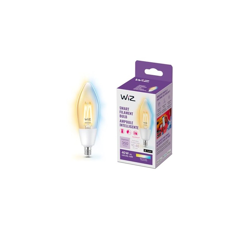 Wiz 40W B11 Clear E12 Tunable White