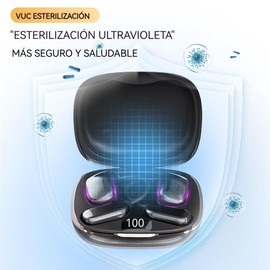 LMKB Audífonos Inalámbricos,Auriculares De Traducción con IA En Tiempo Real, De Oído Abierto con 6 Horas De Reproducción,Tiempo En Espera:120 Horas para Viajes, Negocios Y Reuniones,Negro