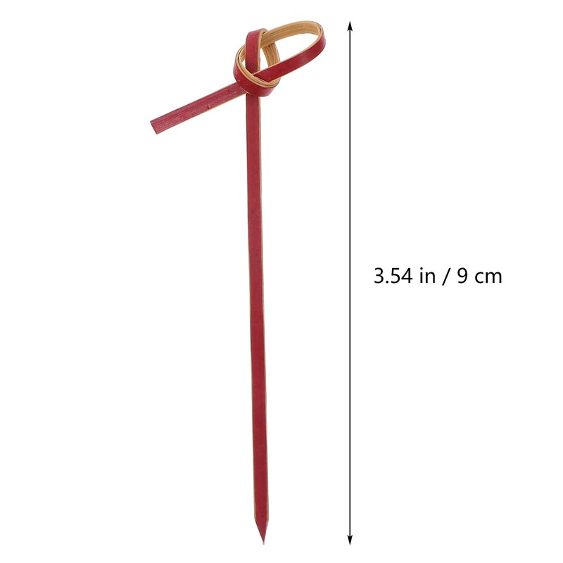 NUOLUX Cocktail Pin, Fruit Picks, Bamboo Disposable Forks, 3.5 inches