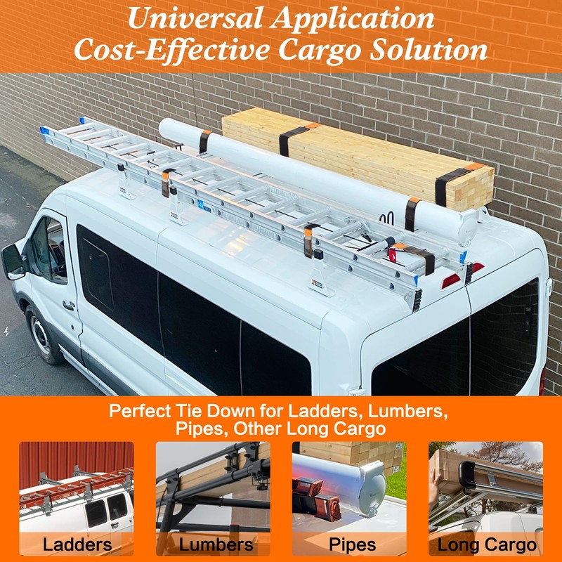 Ladder Straps, Reusable Ladder Rack Straps,Super Reinforced Hook and Loop