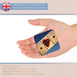 Destination Vinyl ltd Fridge Magnet - Guitar Heart Shaped Plec Pick for Office, Cabinet and Whiteboard, Magnetic Stickers, 45264