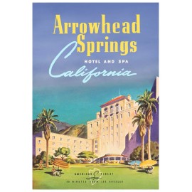 Arrowhead Springs Hotel 1940 Advertising & Travel Vintage Poster