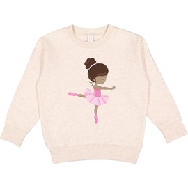 inktastic African American Ballerina, Ballet Girl, Pink Tutu Toddler Sweatshirt 4T Natural Heather 46221