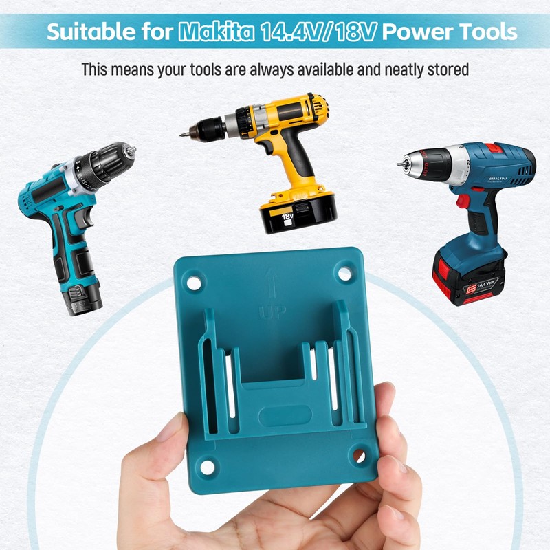 Pack of 4 Wall Mount Tool Holder for Makita 18