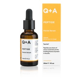 Q+A Peptide Facial Serum. A powerful anti-ageing Peptide face serum to revitalise your skin. 30ml/1fl.oz