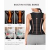 FeelinGirl Women's Underbust Waist Trainer Corset Vest Tummy Control Steel