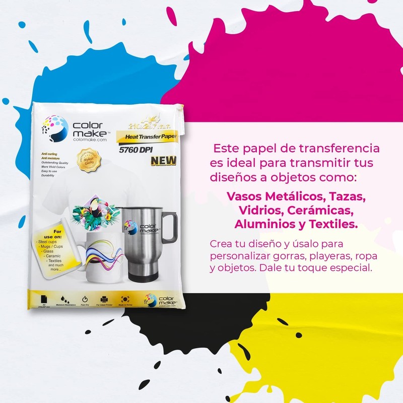 Papel Para Sublimación Sublimar A4 Color Make 100 Hojas Premium