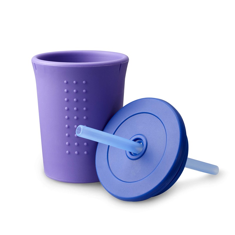 Evenflo GoSili Straw Cup, 12oz. Purple/Cobalt