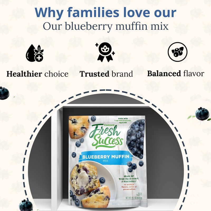 Concord Foods Blueberry Muffin Mix | Easy Bake Bread Mix