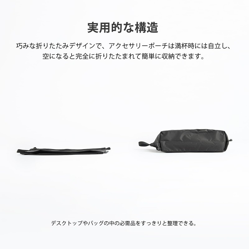 NextPacker Ultra Light Pouch with Double Side Zipper for Tech,