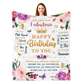 Birthday Gifts for Women, Gifts for Women Birthday Unique, Birthday Gifts for Her, Ladies Gifts Birthday, Birthday Gifts Ideas for Women Mum Friend Sister Grandma Wife Bestie, Blanket 150x130CM
