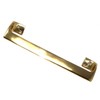 9" 225mm Solid Polished Lacquered Brass Pull Door Handle Oval