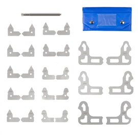 YMT 3602-5025 Radius Gauge Set 26Pcs, Radius Gauge Set 0.010'' to 0.500'' Gauges with Holder