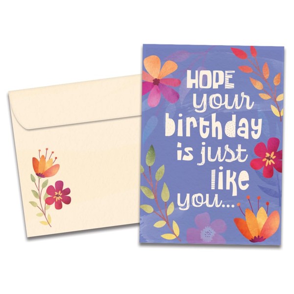 Tree-Free Greetings Birthday Greeting Card,Eco Friendly,Made in USA,100% Recycled Paper,5"x7",