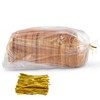 Bread Bags with Ties, Reusable,100 Clear Bags and 100 Ties,