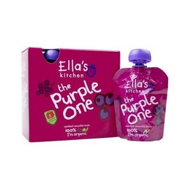 Ella's Kitchen Organic Smoothie Fruits The Purple One 5 x 90g, Pack of 6