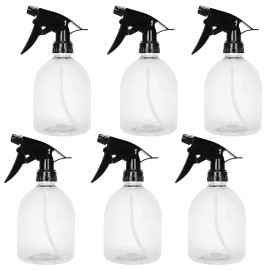 Miukada *FACTORY SECONDS!* 6X! 16oz Clear Plastic Adjustable Trigger Spray Bottles
