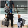 Kookoomia Gym Bag with Shoes Compartment and Wet Pocket Convertible