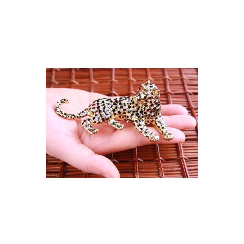 <Leopard (each color)> Pierce Jewelry Box (Black)