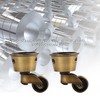 BQLZR Vintage Round Cup Casters for 32mm Dia Legs 360