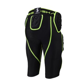 JABSKAN Youth Premium 7-pad Football Bull Rush Girdle for Ultimate Protection and Performance – Durable, Lightweight & Comfortable. (Black, YXL)