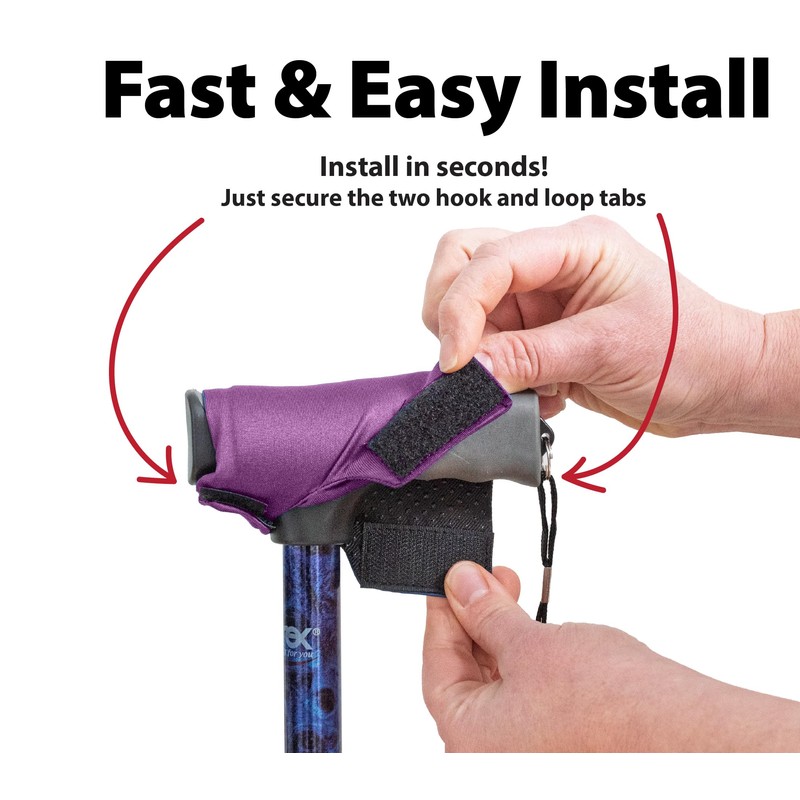 Top Glides Cane Handle Cover (Purple)