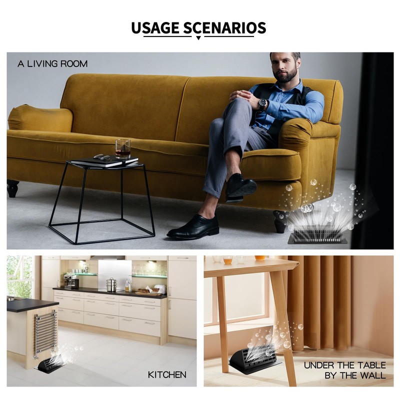 2 Pack Adjustable Air Vent Deflector for 4x10 Inch Registers