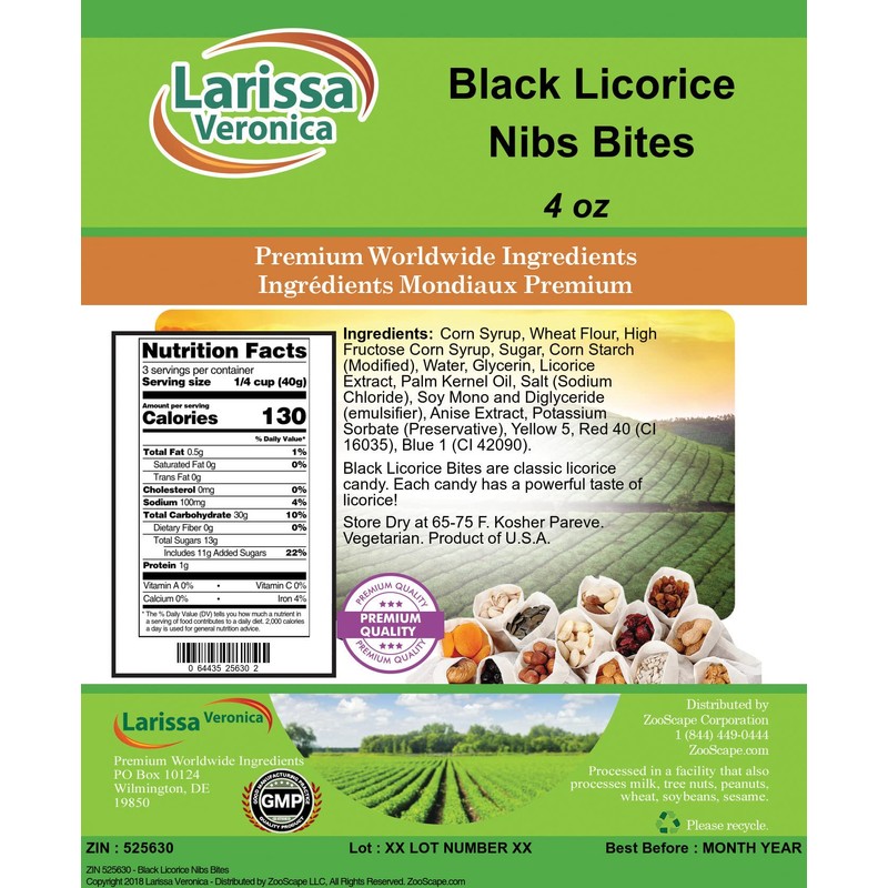 Black Licorice Nibs Bites (4 oz, ZIN: 525630) - 2