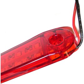 2x 13cm 12 Led Rear Marker Lights Bar Utility Red Lamps 12v Trailer Cab Car