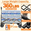 Wagons Carts Foldable,360lbs Collapsible Wagon with Wheels, Lightweight Foldable Wagon