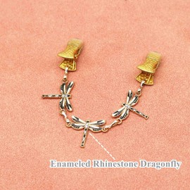 AOAODIMP Gold Dragonfly Sweater Cardigan Clip Metal Dress Clothes Top Cinch Clip Shawl Scarf Collar Brooch Cloak Cape Clasp Jewelry-4