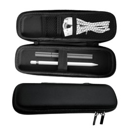 Siliget Small Pencil Case, Hard Shell Pen Case Pouch Waterproof EVA Pencil Case, Organizer Makeup Bag for Boys Girls Stationery & Office Supplies, Black