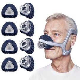 NATAKU 8 Pack Nasal CPAP' Mask Liners One Size Compatible with N20 Nasal Mask Cushions,Reducing Facial Redness and Pressure Marks for Enhanced Comfort (Navy Blue)