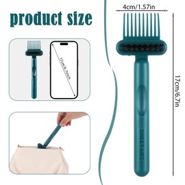 2Pcs 2-in-1 Hair Brush Cleaner & Remover Tool Brush Cleaning Tool Comb Cleaner Effective Hairbrush Cleaner Hair Brush Remover Rake for Man Woman Home Travel Salon Removing Hair Dust